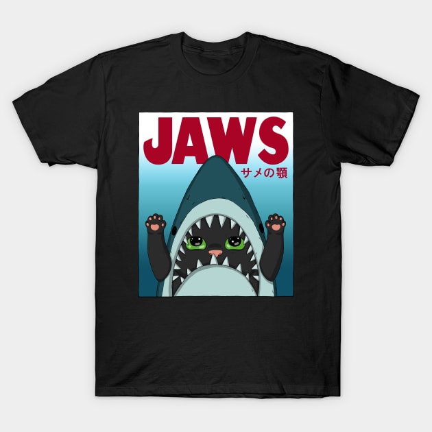 Cat Jaws Parody T-Shirt by Japanese Neko